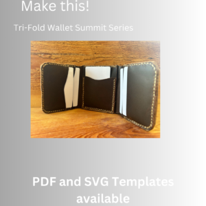 Downloadable PDF and SVG Template for Tri-fold Wallet