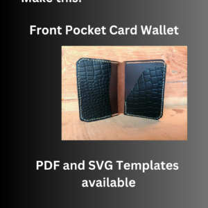 Downloadable Front Pocket Card Wallet PDF and SVG Pattern